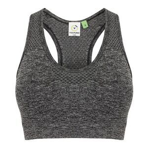 Tombo Womens/Ladies Seamless Sports Bra / Dark Grey Marl